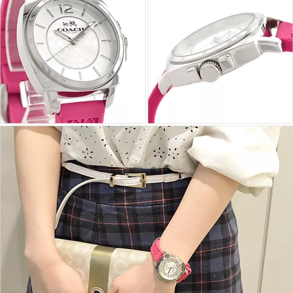 NWT COACH BOYFRIEND LOGO-EMBOSSED WATCH 14502092